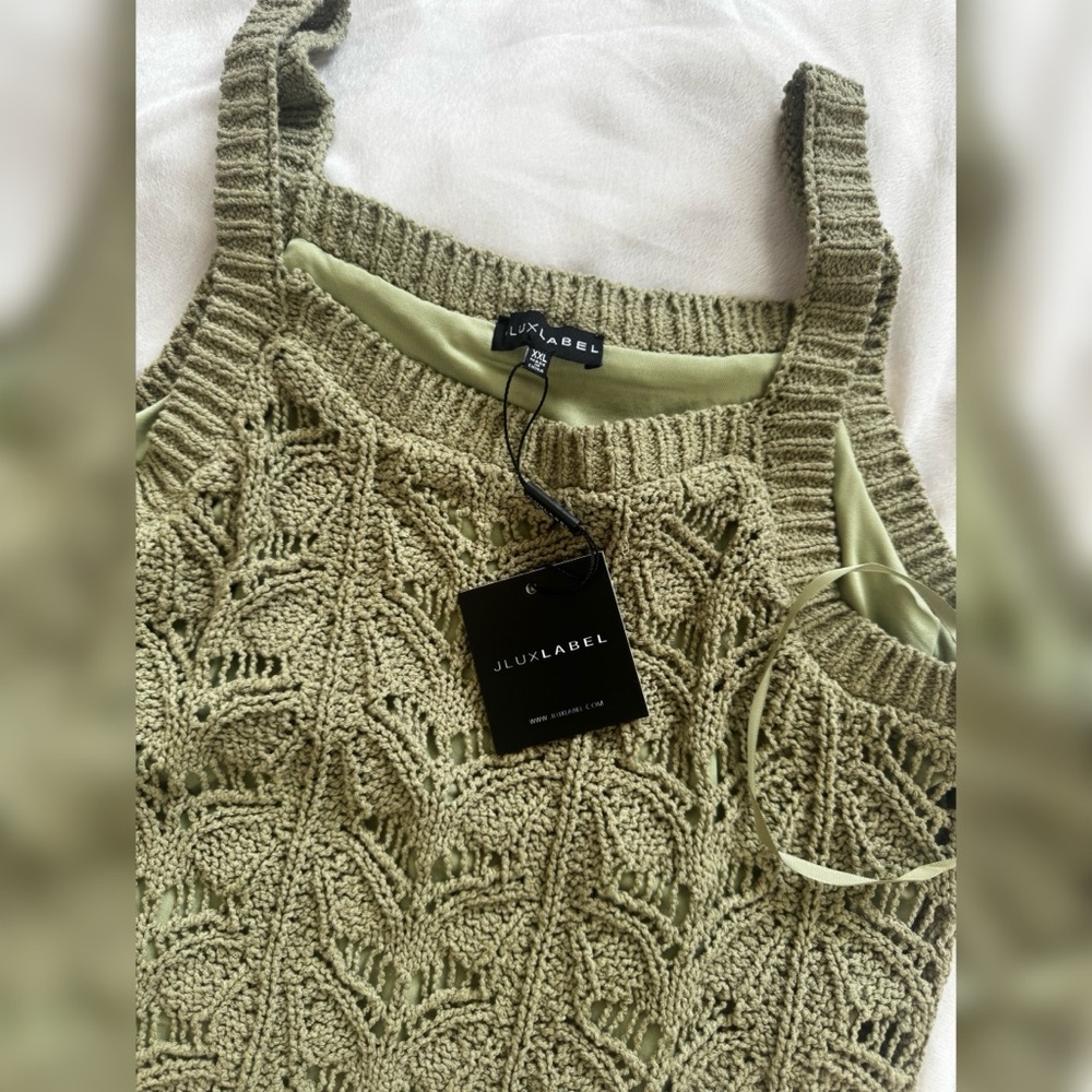 Jluxlabel Moss Eternity Knit Tank Bodysuit and Skirt Set - Picture 3 of 7